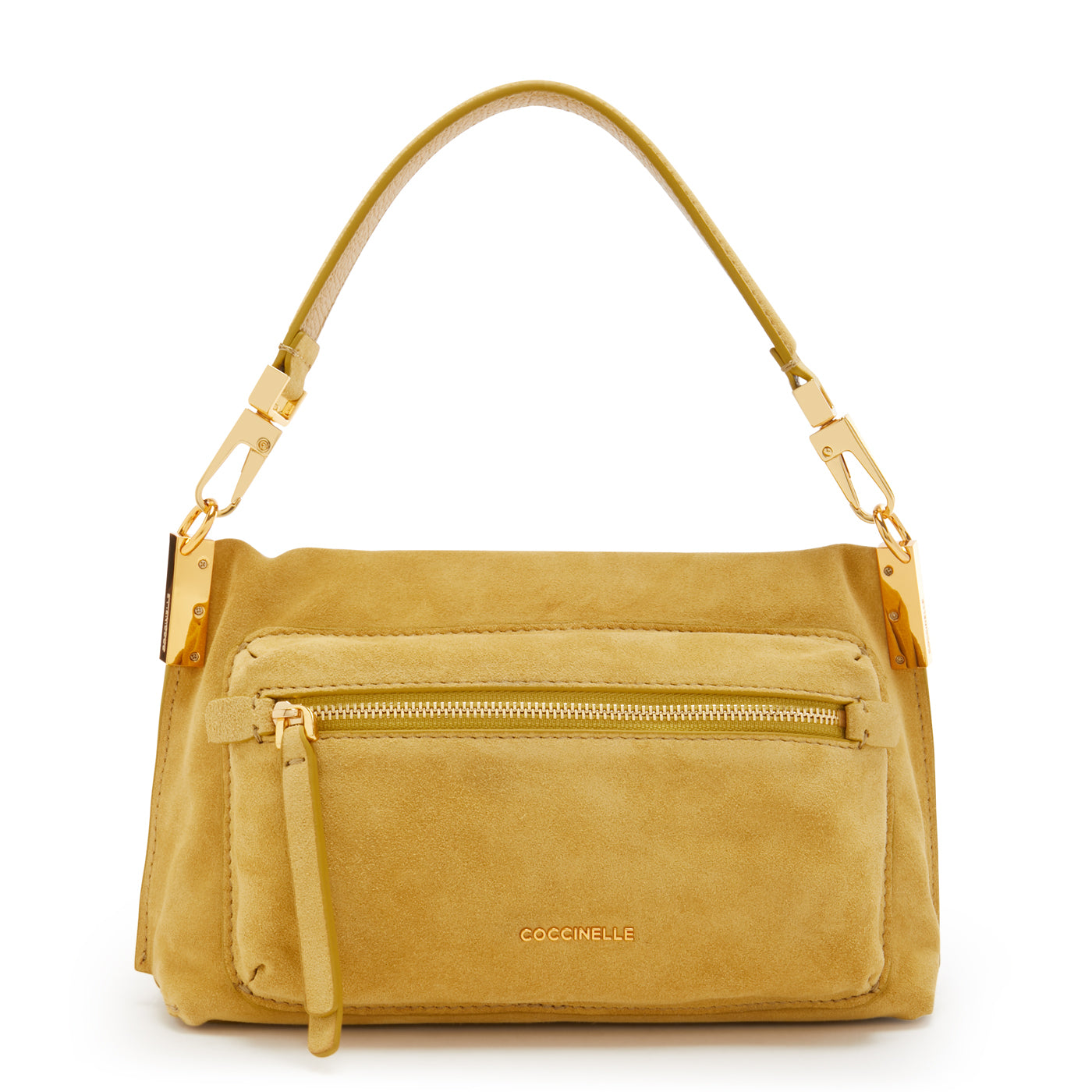 Coccinelle Hyle Suede Yellow Handbag E1PH7180201G09