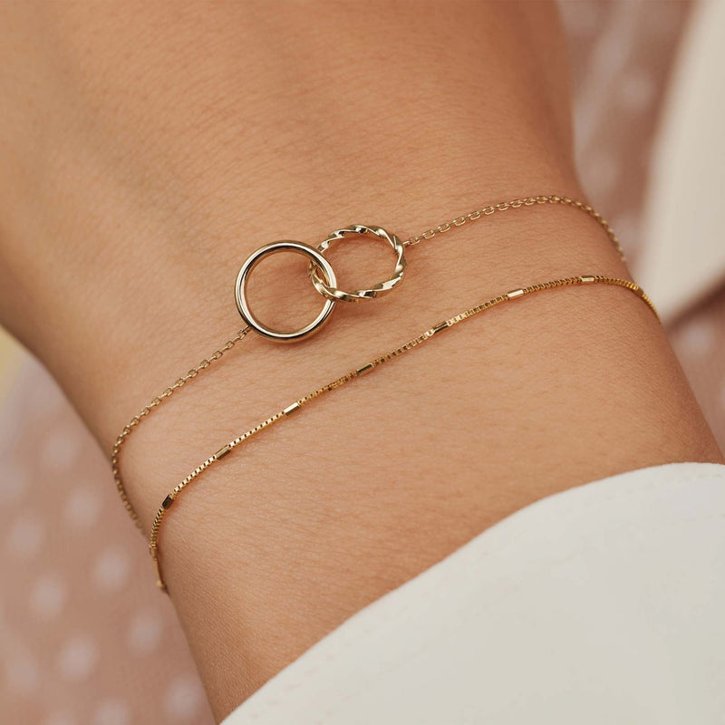 Isabel Bernard Rivoli Lisan 14 karaat gouden armband IB320088-zoom-