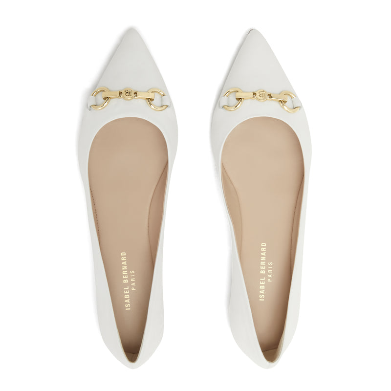 Isabel Bernard Vendôme Elita Witte Leren ballerina's van Kalfsleer IB51002-00-42-zoom-