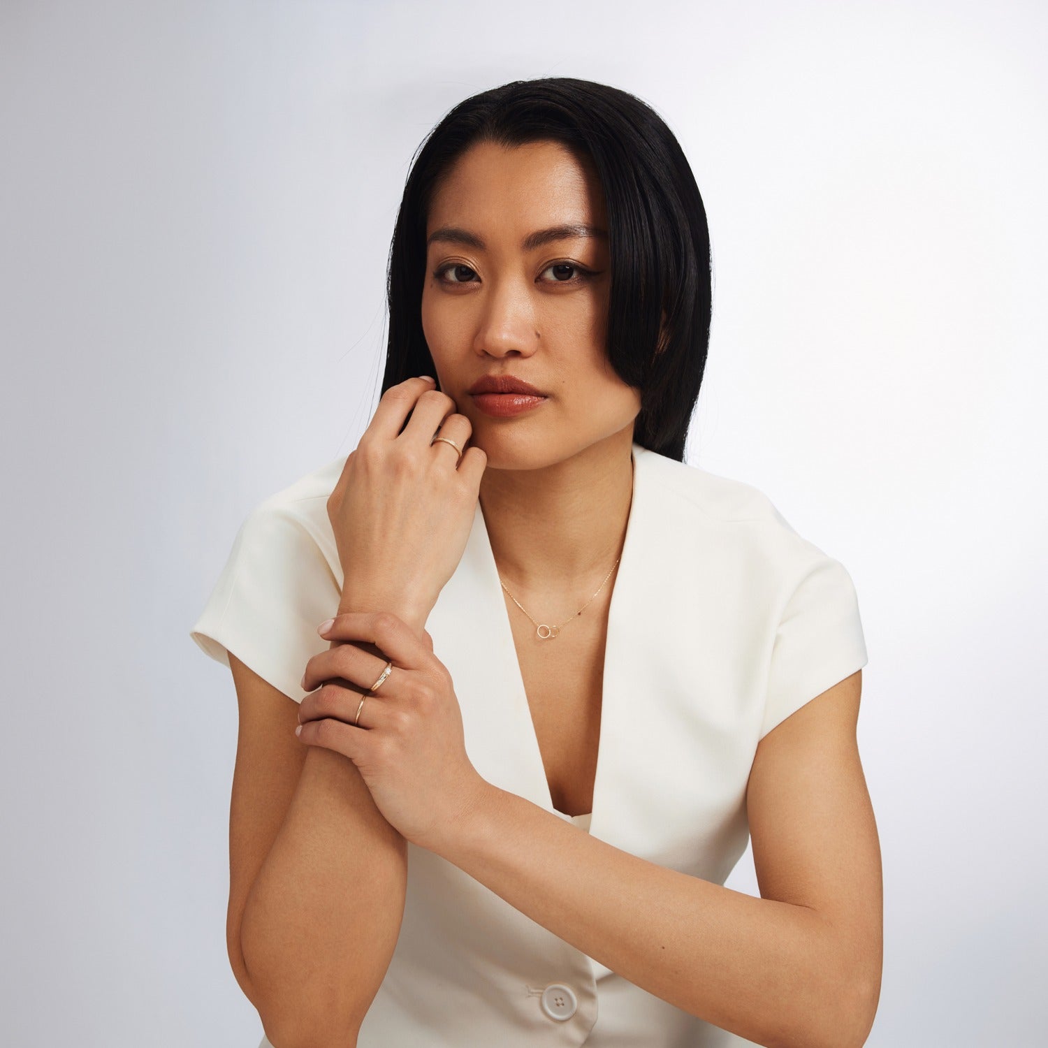 Isabel Bernard 14 Carat Golden Le Marais Estee Ring IB330069-50 (size: 50)