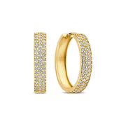 Beloro Jewels Monte Napoleone Stella 9 karaat oorringen met zirkonia BO360087