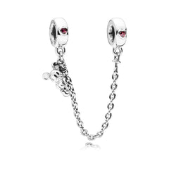 Pandora 925 Sterling Silver Disney Mickey Safety Chain 797173CZR (Length: 5.00 cm)