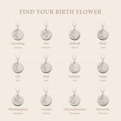 Violet Hamden Venus 925 Sterling Silver Necklace with Birthflower VH340026-SEP