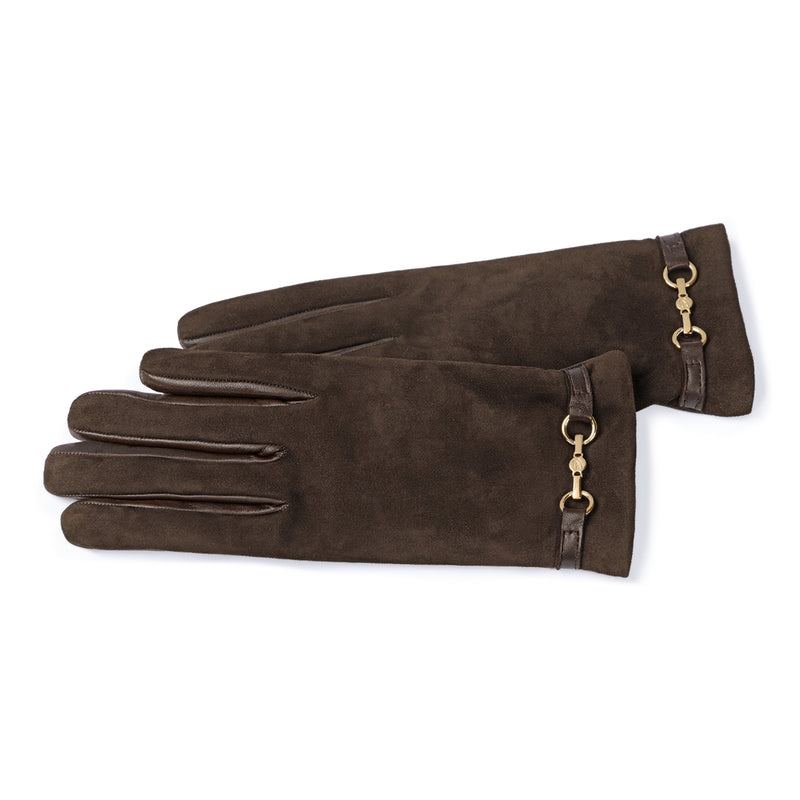 Isabel Bernard Isabel Bernard Honoré Marcelia donkerbruine suède leren handschoenen van geitenleer IB67001-131-6.5-zoom-