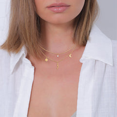 Elli 925 Sterling Silver Layered with Moonstone 2004-BF-0007850-001