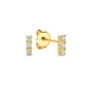 Beloro Jewels Monte Napoleone Liset 9 karaat oorknoppen met zirconia stenen BO360123