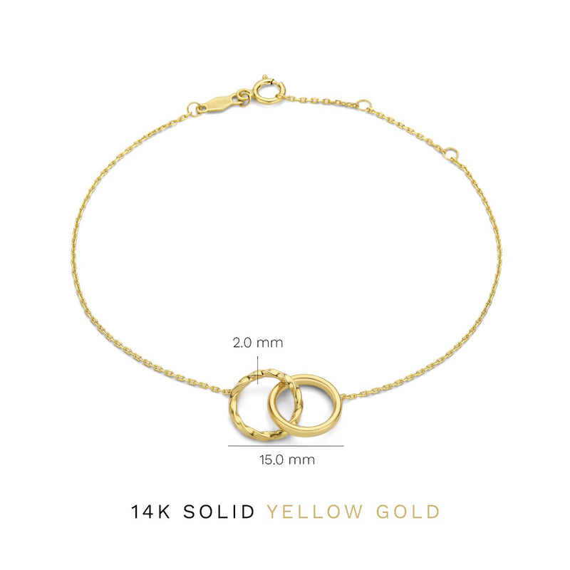 Isabel Bernard Rivoli Lisan 14 karaat gouden armband IB320088-zoom-
