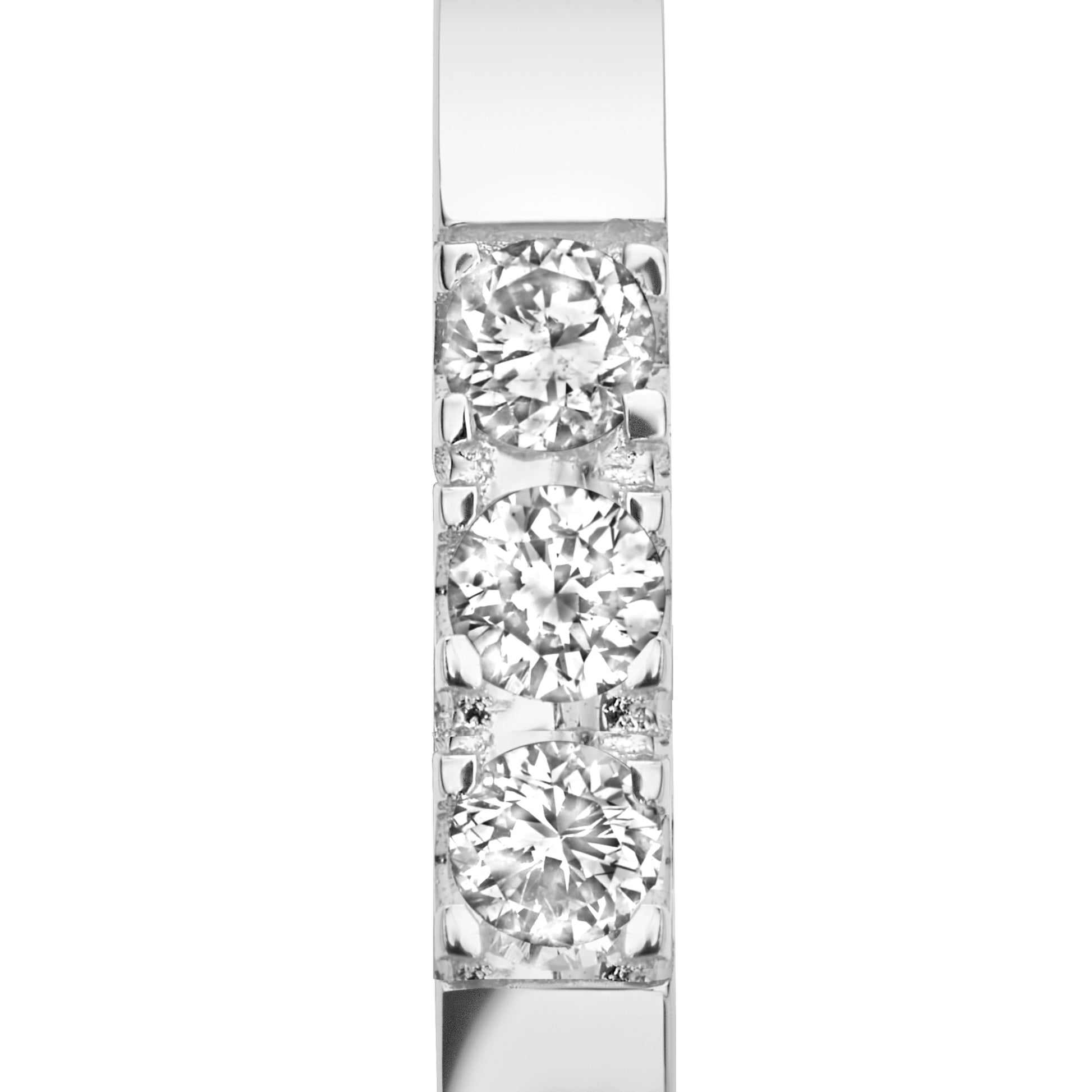 Isabel Bernard De la Paix Madeline 14 Carat Whitegold Hoop Earrings | diamond 0.15 ct | IBD360017
