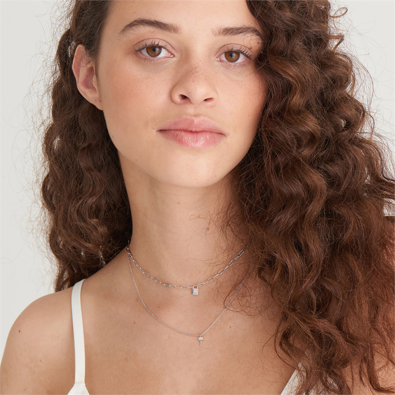 Ania Haie Under Lock and Key 925 Sterling Zilveren Ketting 2002-AH-N032-03H-zoom-