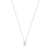 Isabel Bernard De la Paix Maxime 14 karaat witgouden ketting met diamant 0.13 ct IBD350023