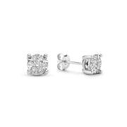 Isabel Bernard De la Paix Hanaé 14 karaat witgouden oorknoppen | diamant 0.28 ct | IBD360014