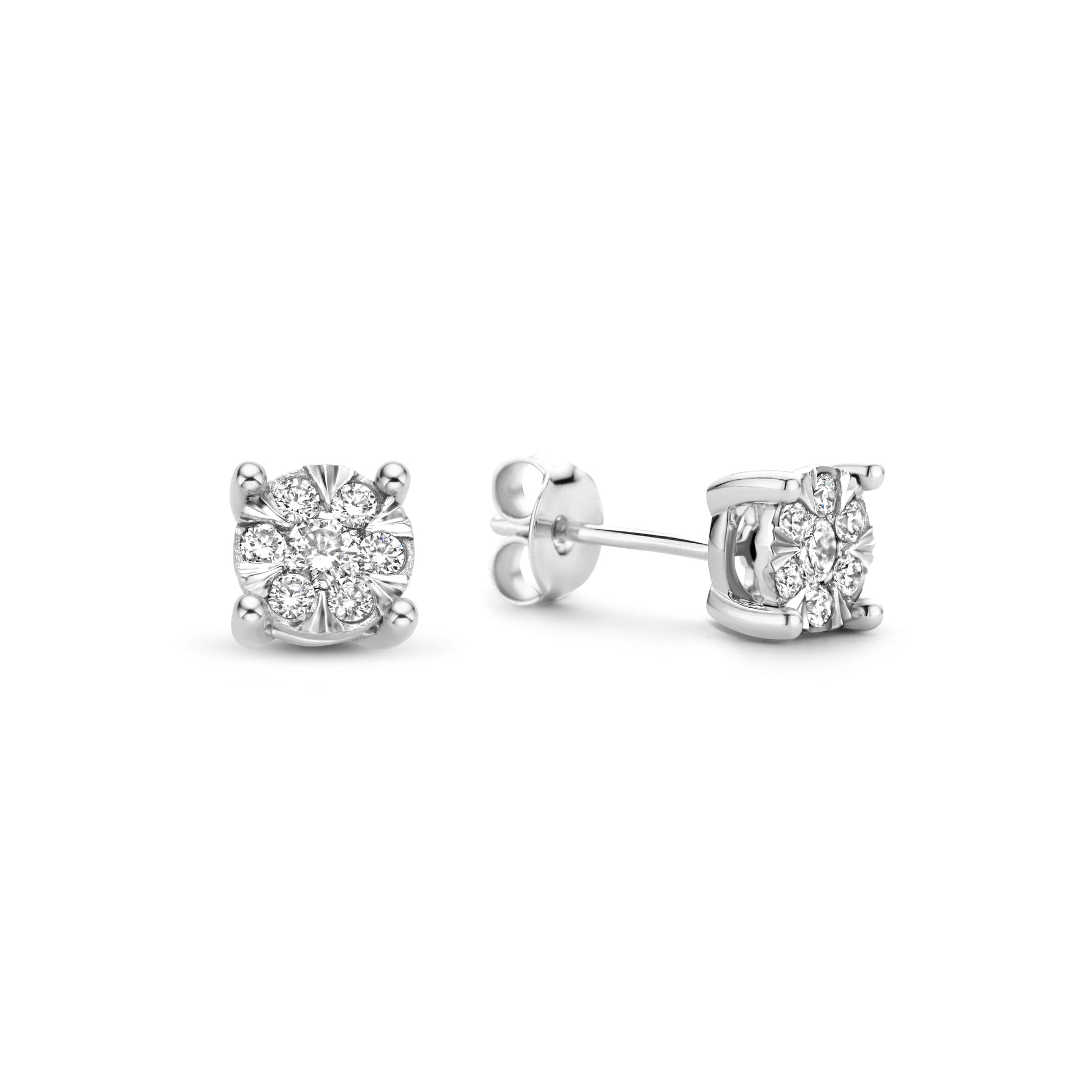 Isabel Bernard De la Paix Hanaé 14 Carat Whitegold Ear Studs | diamond 0.28 ct | IBD360014