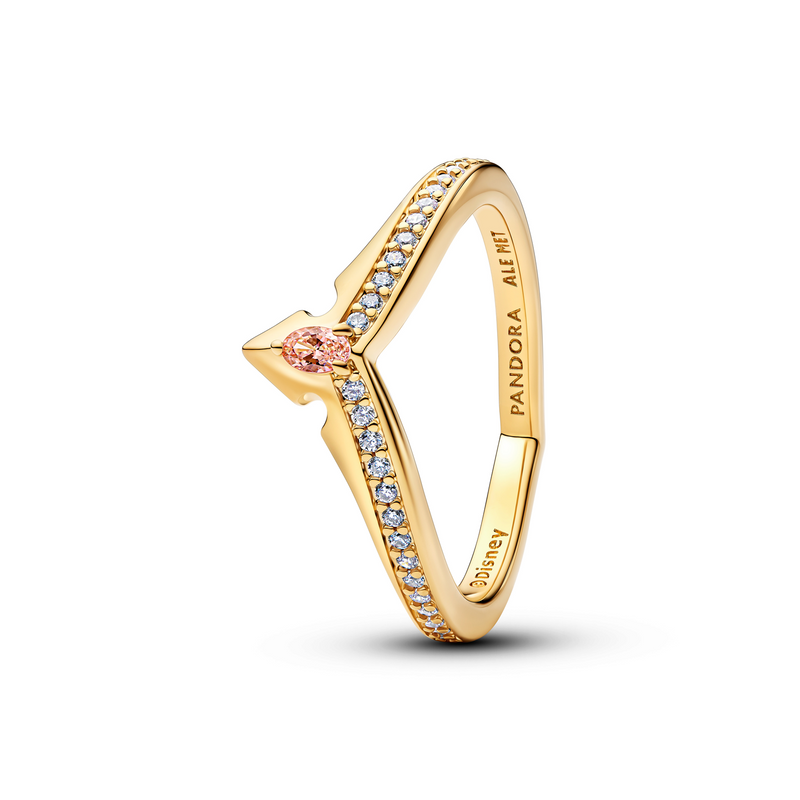 Pandora Collabs Gold Plated Disney Princess Aurora Tiara Ring 164334C01-54-zoom-