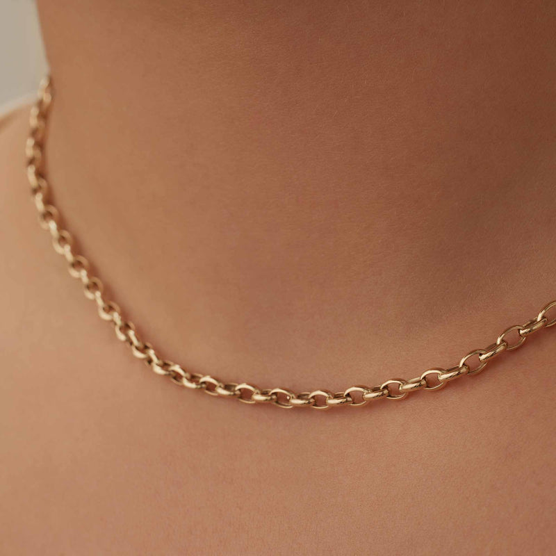 Isabel Bernard Aidee Camille 14 Karaat Gouden Schakelketting IB340159-zoom-