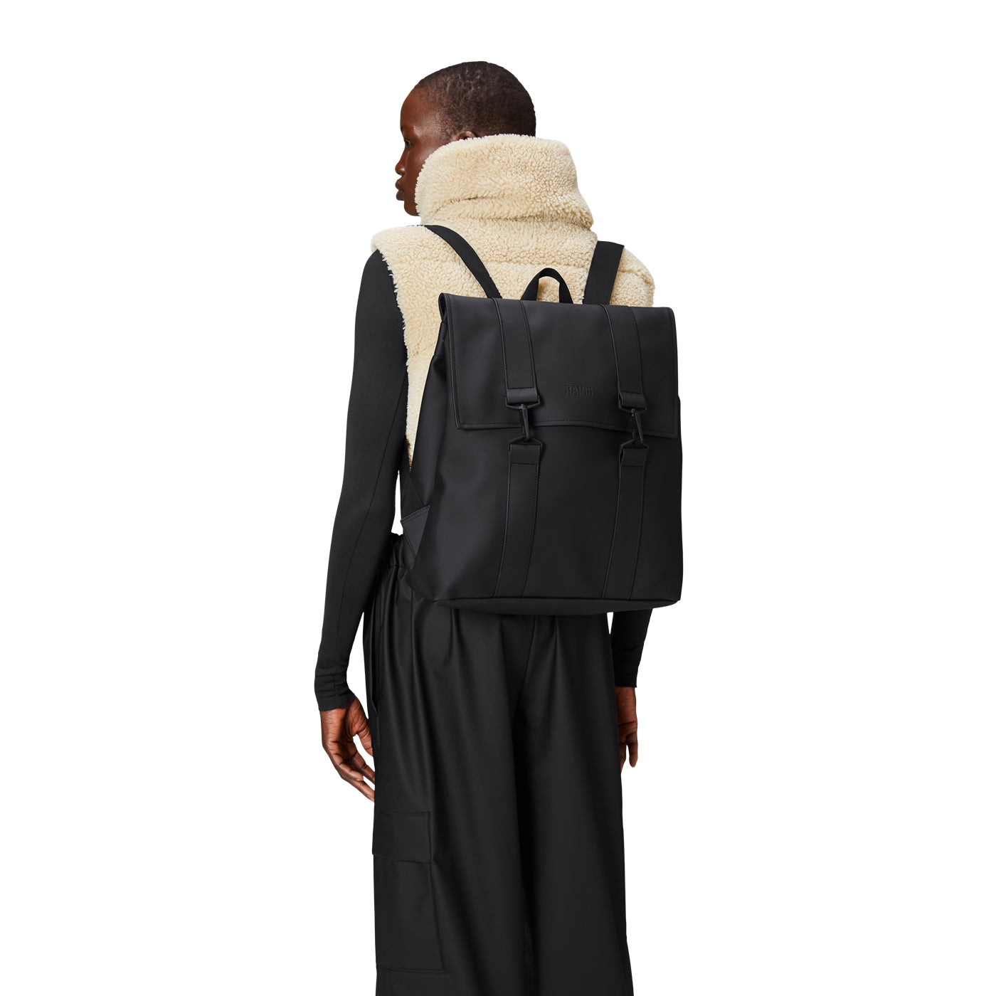 Rains MSN Black Backpack R13300-01