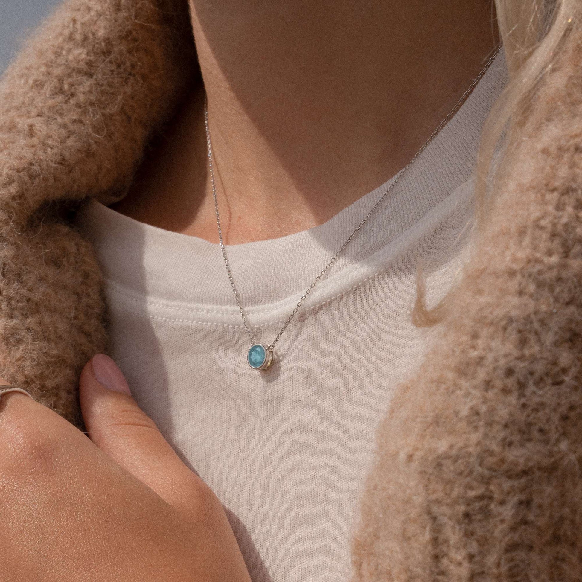 Violet Hamden Venus 925 Sterling Silver Necklace with Birthstone VH340009-JUL