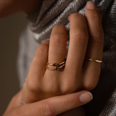 Violet Hamden Venus Goudkleurige Ring Met Geboortesteen VH330008APR-60
