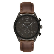 Mats Meier Grand Cornier Chrono Gunmetal/DonkerBruine Horloge MM00104