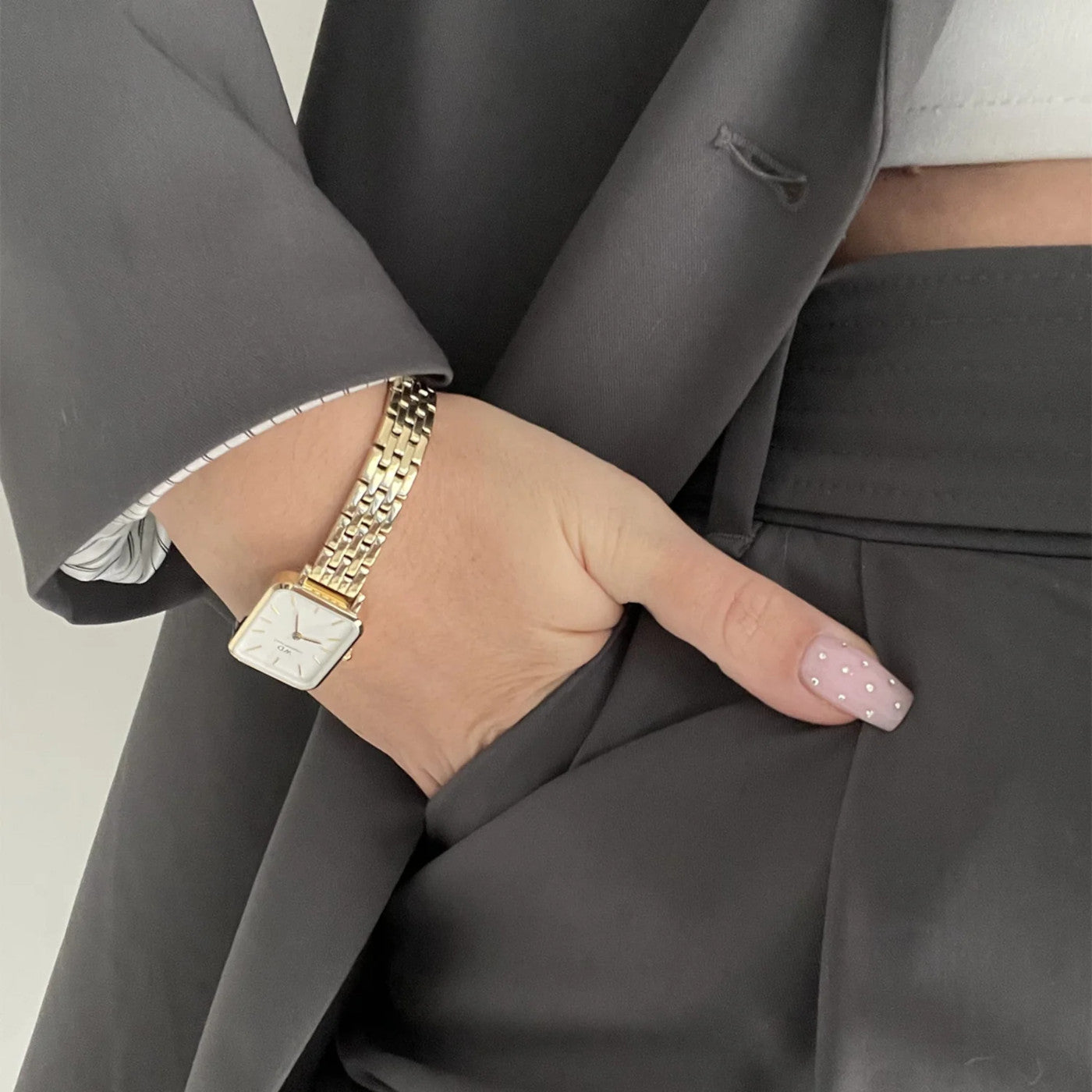 Daniel Wellington Quadro Link Gold Watch DW00100622