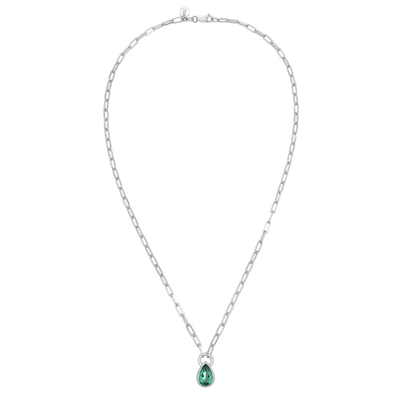 Elli 925 Sterling Silver Link Chain Necklace with Quartz 2004-BF-0007920-001-zoom-