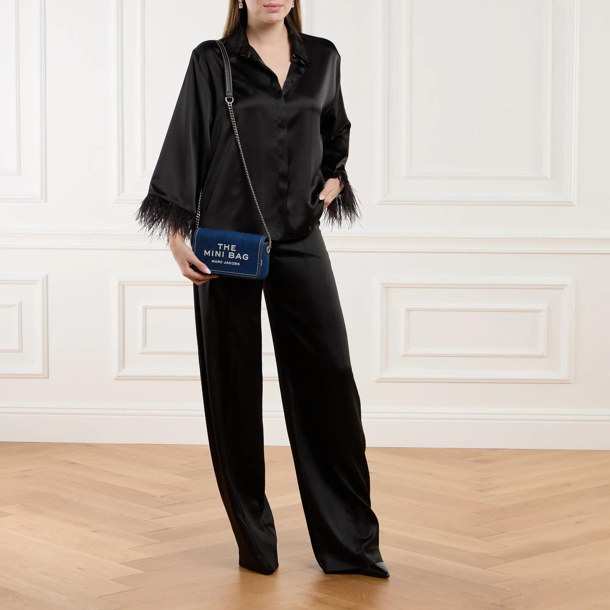 Marc Jacobs The Mini Bag Blue Denim Crossbody Bag 2001-A0347184