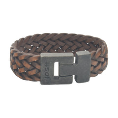 Josh Brown Leather Bracelet 24340-bra-VB/MELBRWN/L-1