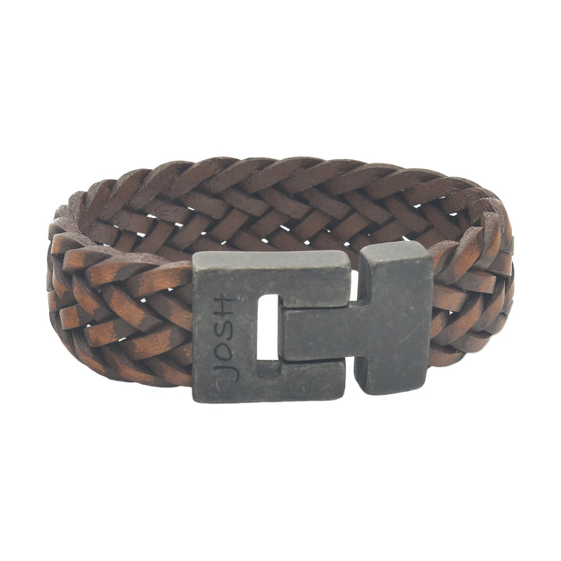 Josh Bruine Leren Armband 24340-bra-VB/MELBRWN/L-1-zoom-