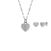 Fossil Harlow Silver-coloured Necklace and Ear Studs Giftset JF04669SET