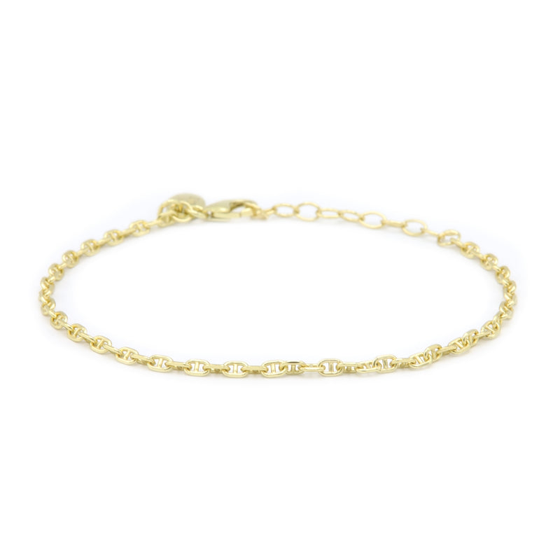 Karma 925 Sterling Silver Gold-coloured Chain Bracelet 94128GP (Length: 16.50 - 19.00 cm)-zoom-