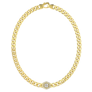 Guess Lion King Gold-coloured Necklace With Crystal JUMN06006JWYGT-U