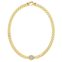 Guess Lion King Gold-coloured Necklace With Crystal JUMN06006JWYGT-U