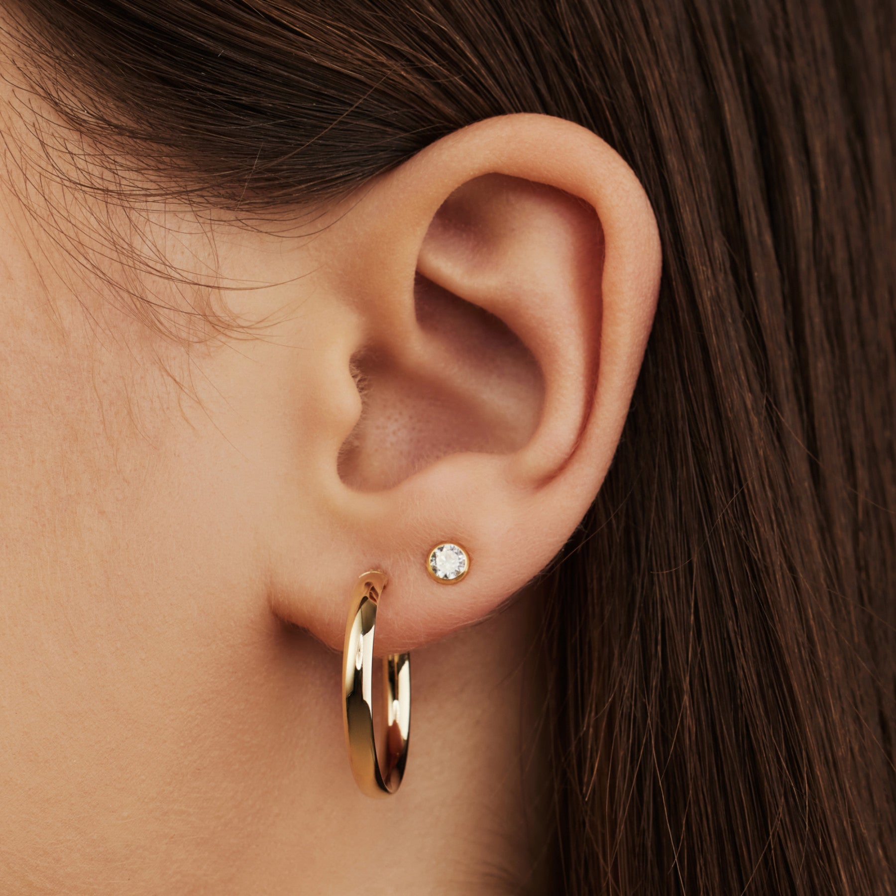 Isabel Bernard Cadeau d´Isabel 14 Carat Golden Earrings Set IB90121