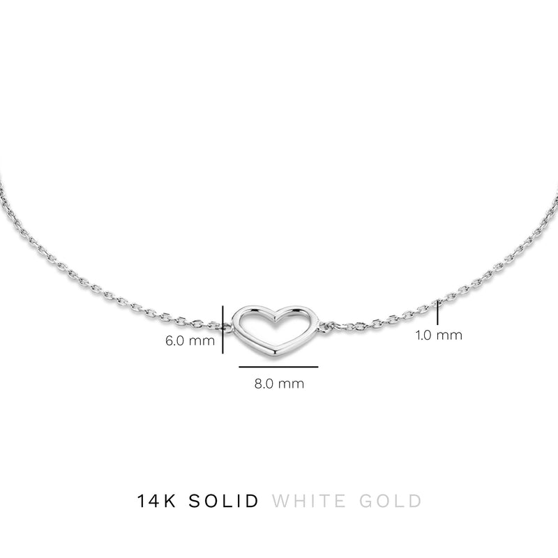 Isabel Bernard Saint Germain Amore 14 Karaat Wit Gouden Armband IB320052-zoom-