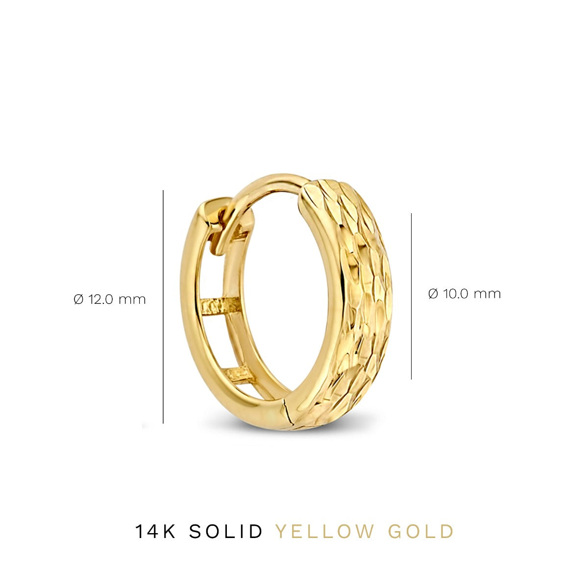 Isabel Bernard Rivoli Laura 14 Carat Golden Hoop Earrings IB360143