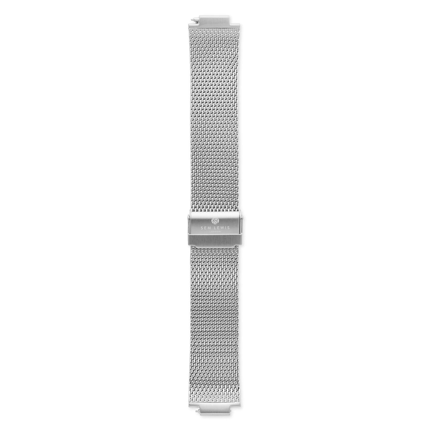 Sem Lewis Moorgate Mesh Strap 24mm Silver-coloured SL620008