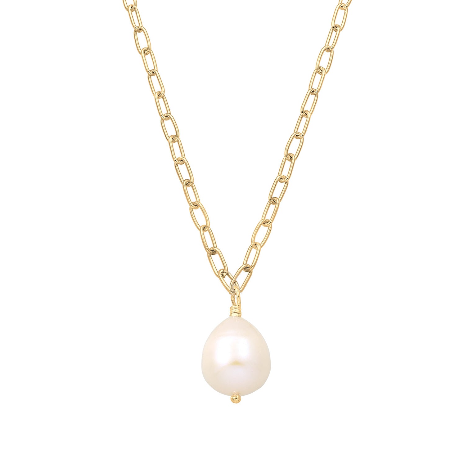 Elli 925 Sterling Silver Pearl Necklace with Pearl 2004-BF-0007727-001