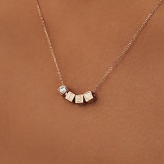 Isabel Bernard La Concorde Felie 14 Carat Rosegold cube Initial Charm IB350047-Z