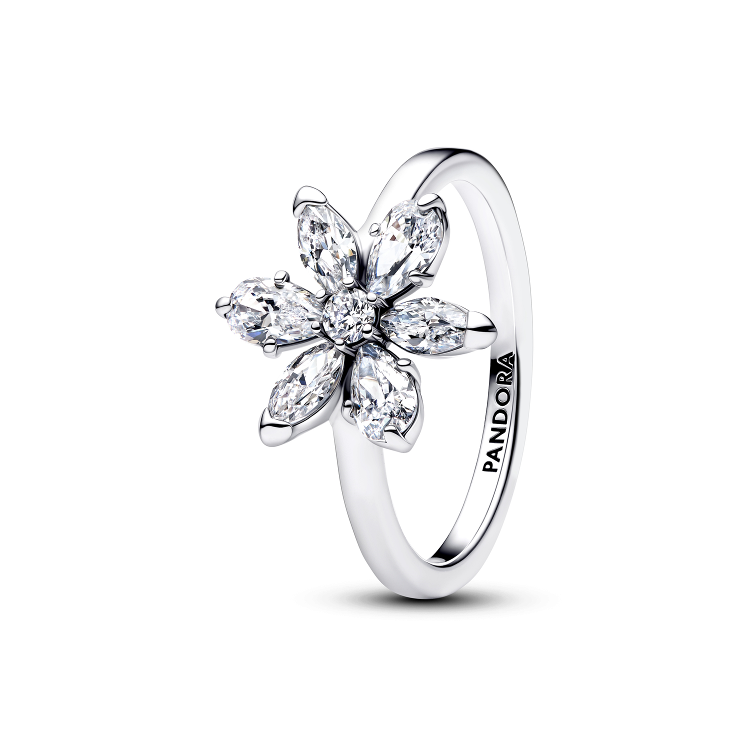 Pandora Timeless Herbarium Sparkling Flower Cocktail Ring 193000C02-50