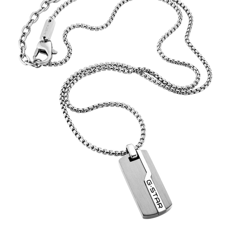 G-STAR Unistrial Zilveren Box Chain Ketting GSJ.112.01-zoom-