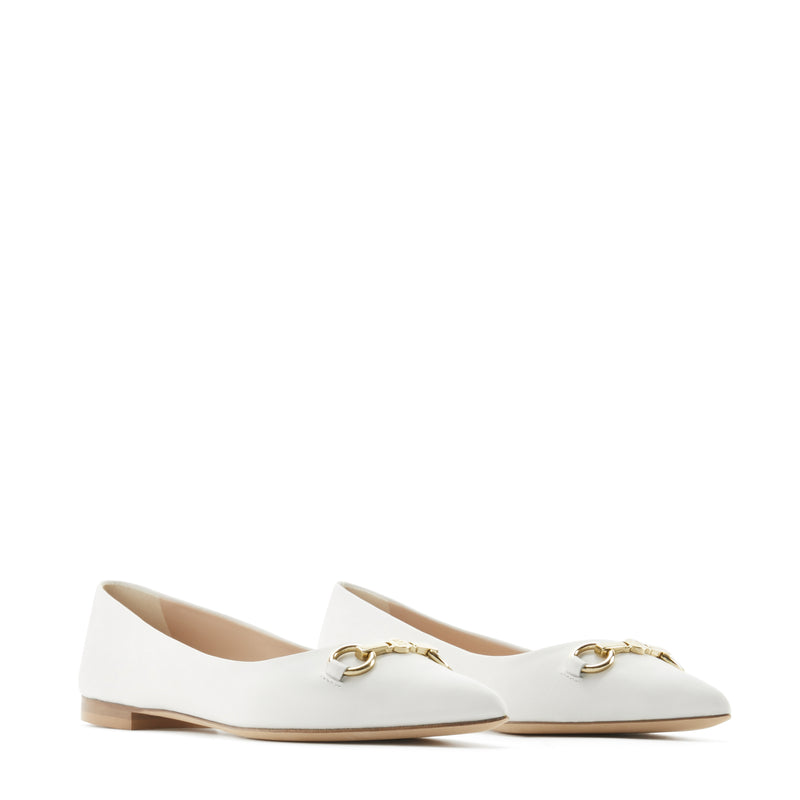 Isabel Bernard Vendôme Elita Witte Leren ballerina's van Kalfsleer IB51002-00-42-zoom-