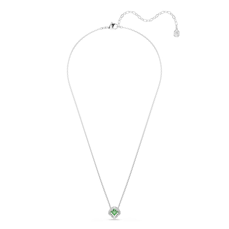 Swarovski Una Sparkling Dc Zilverkleurige Ketting met Groene Kristal 5757785-zoom-