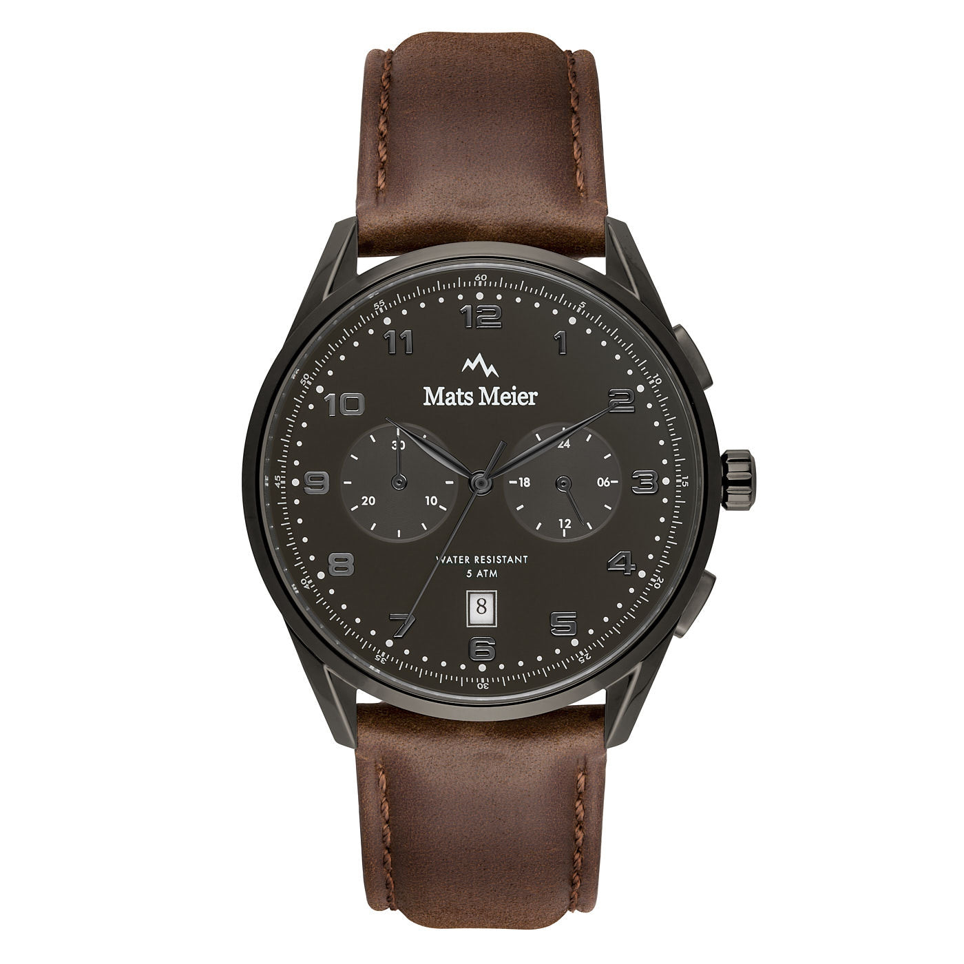 Mats Meier Mont Vélan Chrono Grijs/Brown Watch MM10005