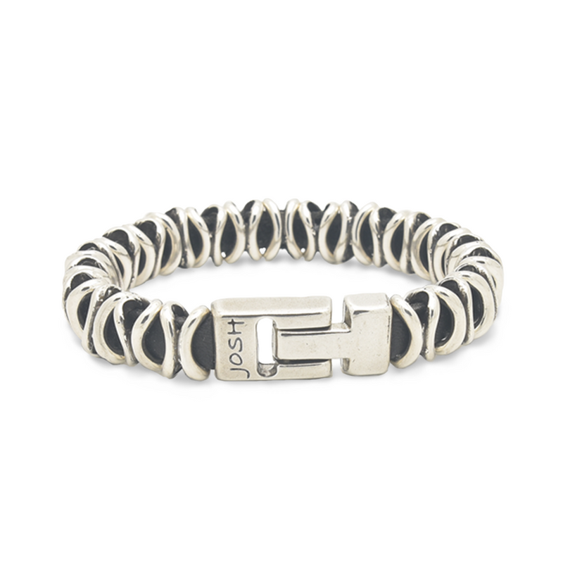Josh Silver Alloy Bracelet 03560SL/NCLR/LRG-zoom-