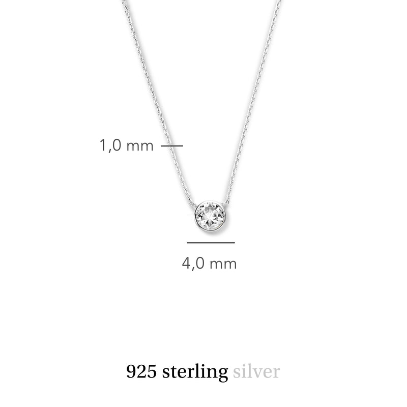 Violet Hamden Venus 925 Sterling Zilveren Ketting met Geboortesteen VH340009-APR-zoom-
