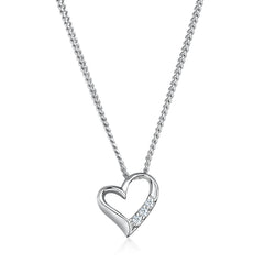 Elli 925 Sterling Silver Necklace with Diamond (0.045 ct) 2004-BF-0007552-001