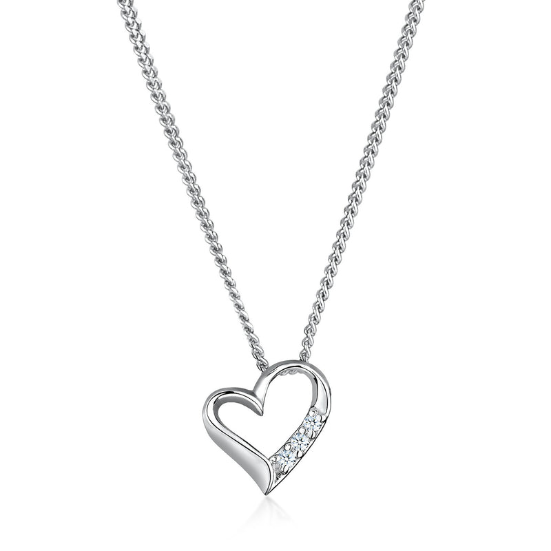 Elli 925 Sterling Silver Necklace with Diamond (0.045 ct) 2004-BF-0007552-001-zoom-