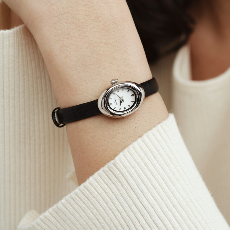 Mockberg Belle Oval Petite Leather Women's Watch MB1413-zoom-