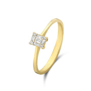 Isabel Bernard De la Paix Maxime 14 karaat gouden ring met diamant 0.13 ct IBD330022-60