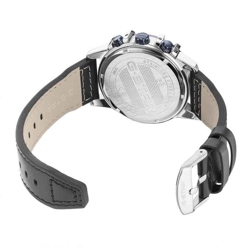 G-STAR Bend3D Blauw Zilverkleurig Herenhorloge GSW.505.02-zoom-