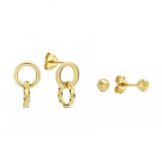 Isabel Bernard Cadeau D'Isabel 14 Karaat Gouden Oorbellen Set IB90146